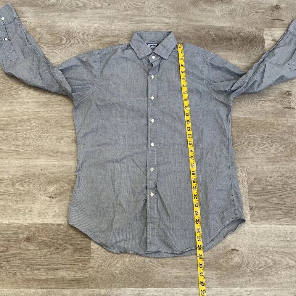 VTG Men's Polo Ralph Lauren Checkered Long Sleeve Button Dress Shirt 15.5-32/33
